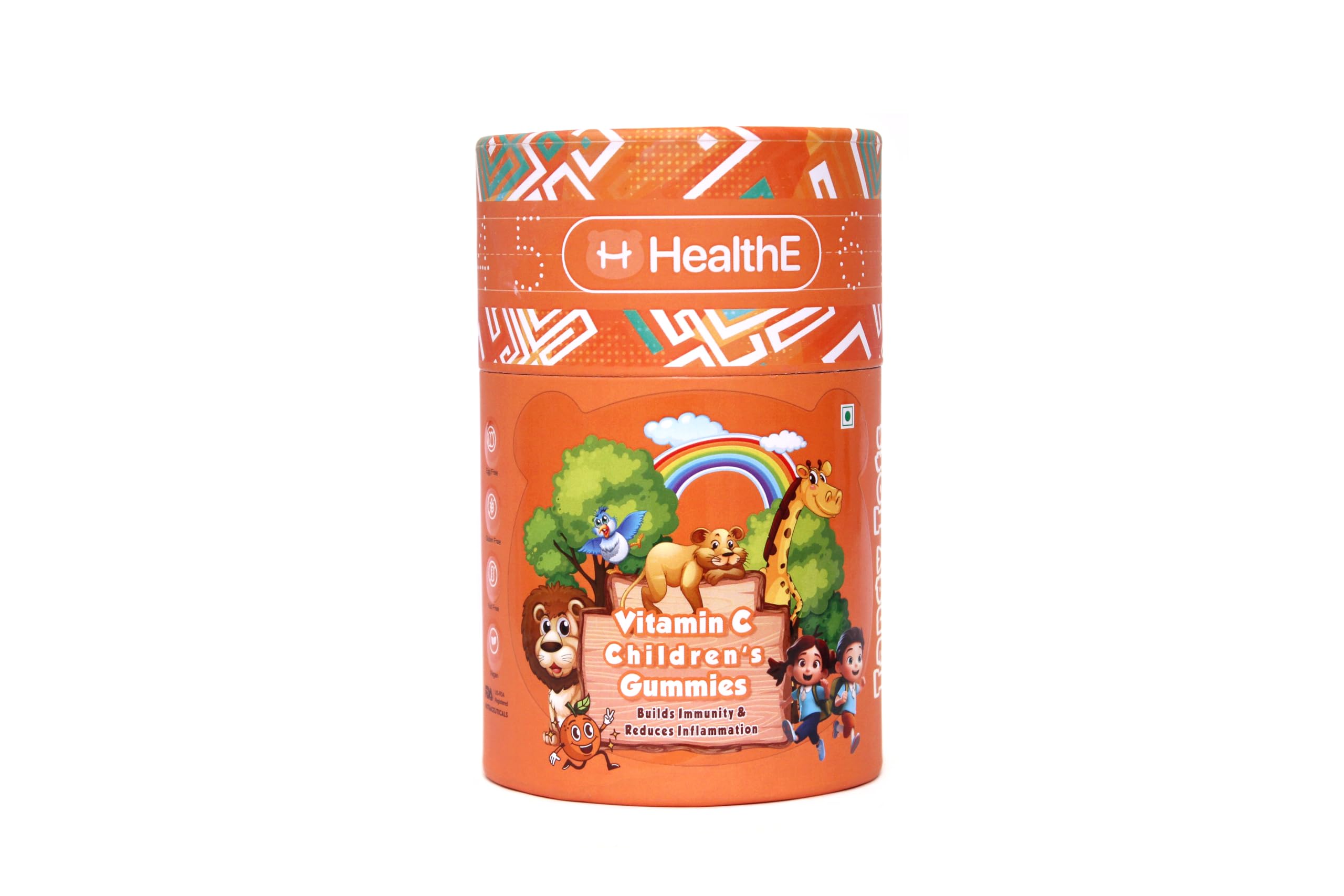 HealthE Vitamin C Childrens Immunity Gummies, 1-9 Years - Multivitamin for Kids with Vitamin C, A, E, B12, Zinc, Ginger & Turmeric. Immunity & Growth Booster, Sugar-Free, Vegan, Natural Orange Flavor (B0D6R82WMN) Amazon Price History, Amazon Price Tracker