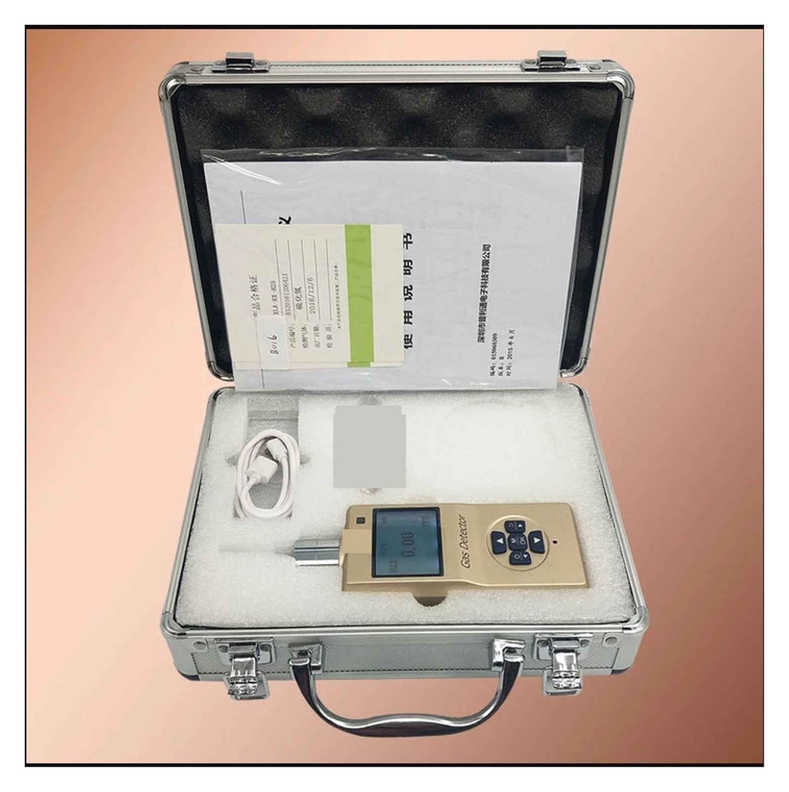 Détecteur de gaz, Portable O3 Photoion Détecteur de gaz Pompe Détection d'aspiration Coque métallique Analyseurs d'air Capteur détecteur à Faible Puissance
