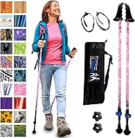 York Nordic Motivator Walking Poles: Patented Stability Grips for Balance & Rehab - Lightweight Adjustable Collapsible Trekking Poles