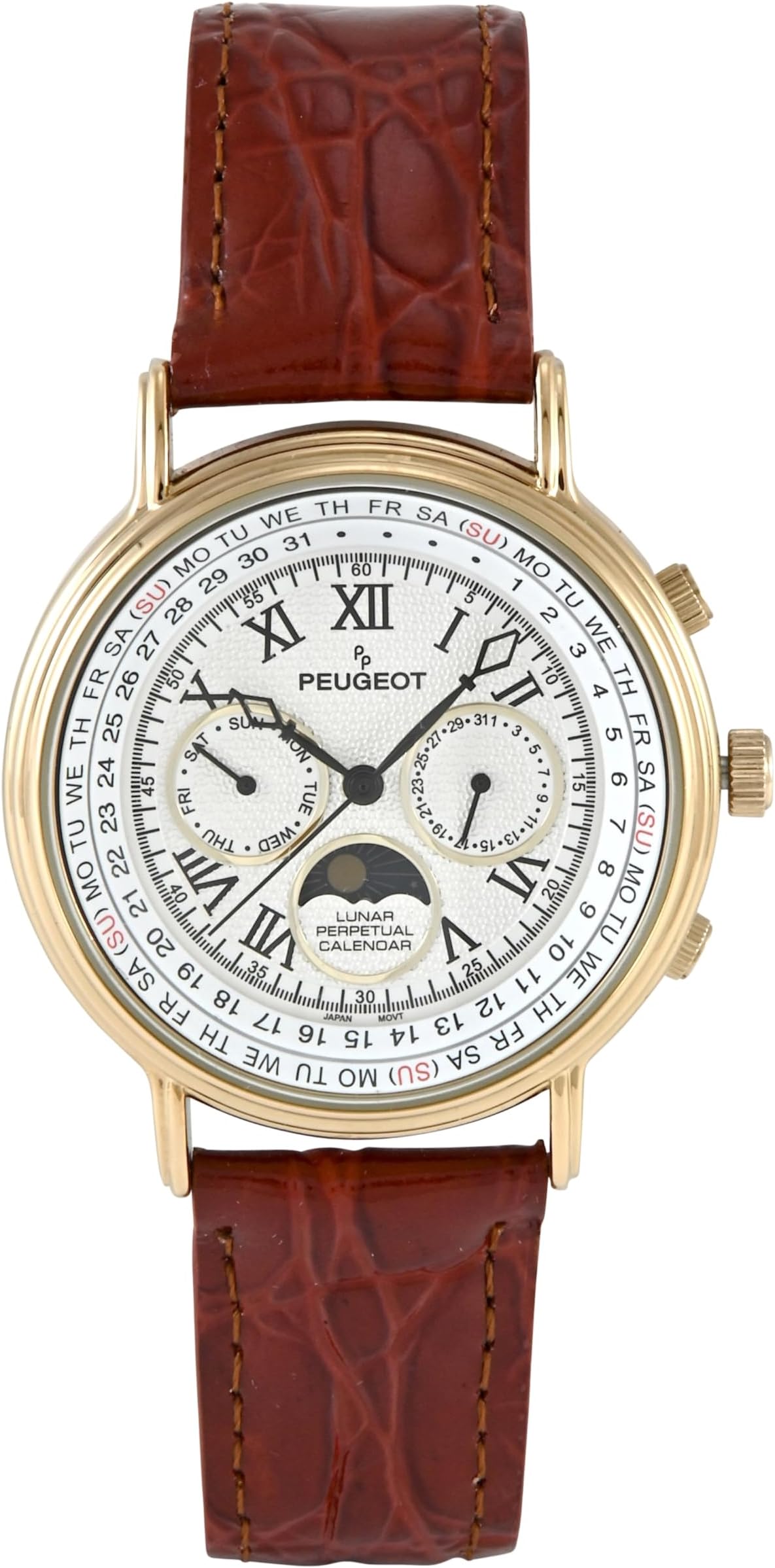 Peugeot Vintage Multi-Function Watch, Perpetual Calendar with Moon Phase