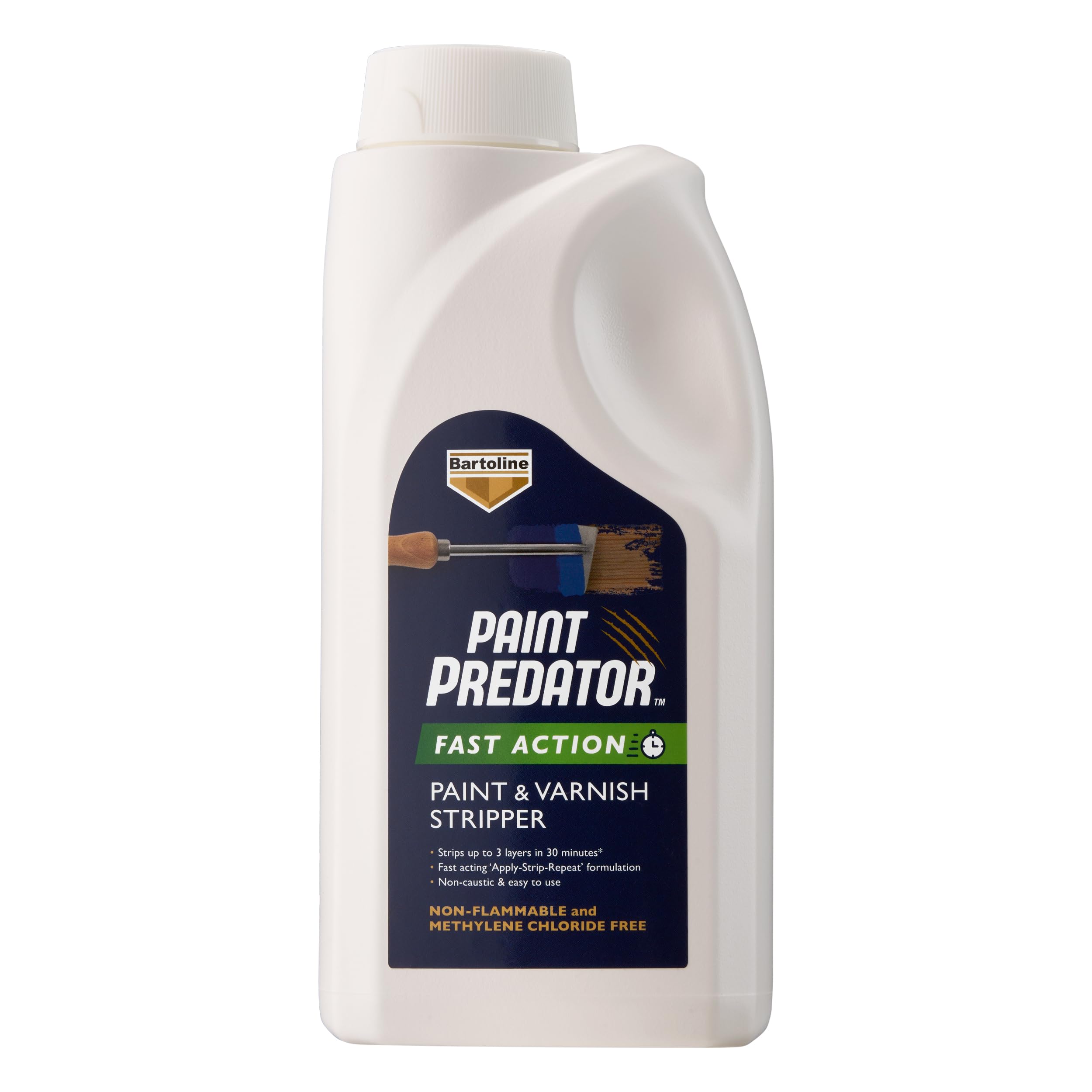 Bartoline Paint Predator™ Fast Action Paint & Varnish Stripper 1l – Rapid, Non-Caustic Paint Remover for Wood, Metal & Masonry