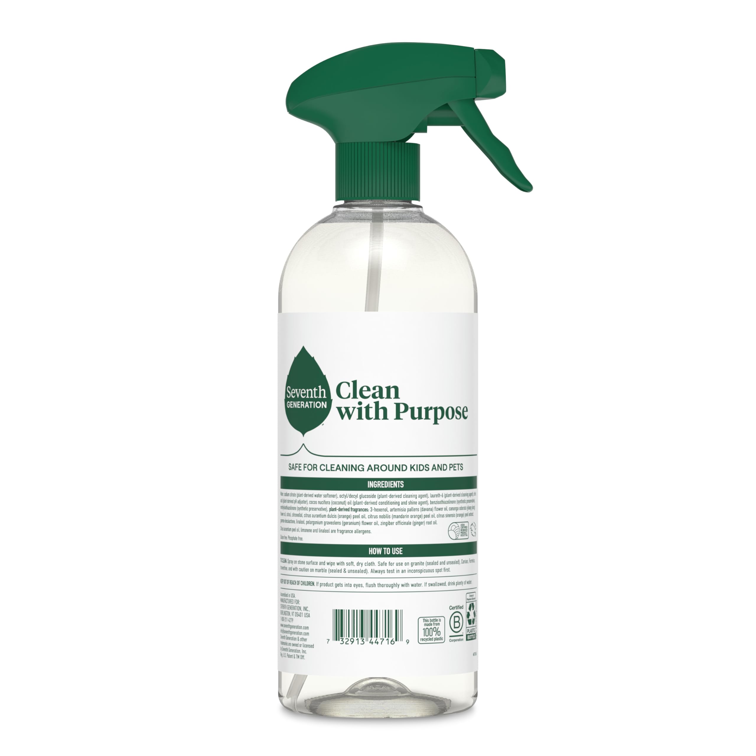Seventh Generation Granit- und Steinreiniger, Mandarinen-Orcharden-Duft, streifenfrei, 600 ml
