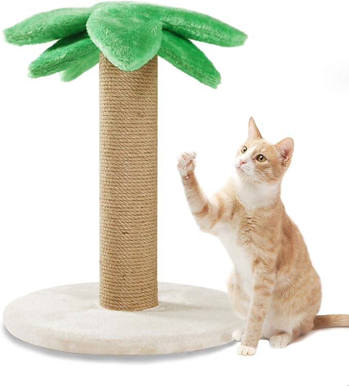 LUCKITTY Small Cat Scratching Posts Kitty Coconut Palm