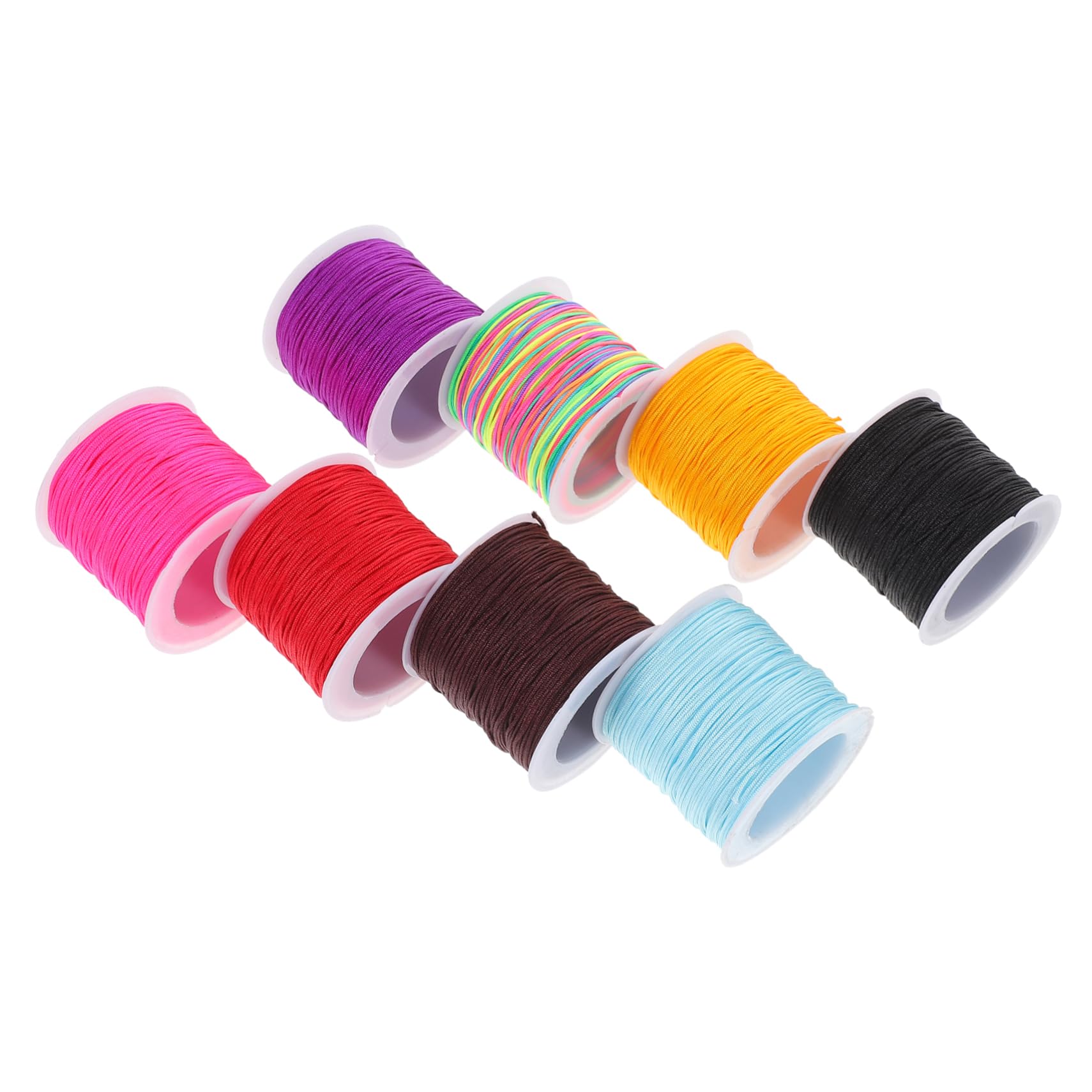 Uonlytech 3 Series Cuerda Trenzada Pulsera Cordón Trenzado Para Manualidades Hilo Trenzado Hilo De Rosca Hilos Para Trenzar Joyas Collar De Collar Diy Manualidades Cuerda Nylon 8 Rollos*3