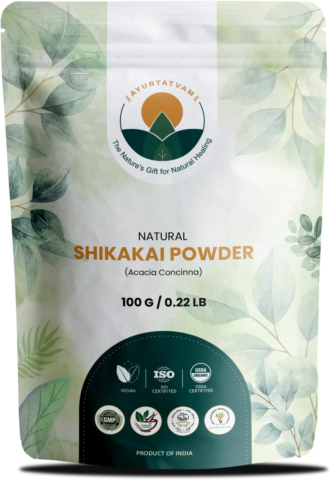 Ayurtatvam Natural Shikakai Acacia Concinna Powder- 100g for Natural Hair Deep cleanser