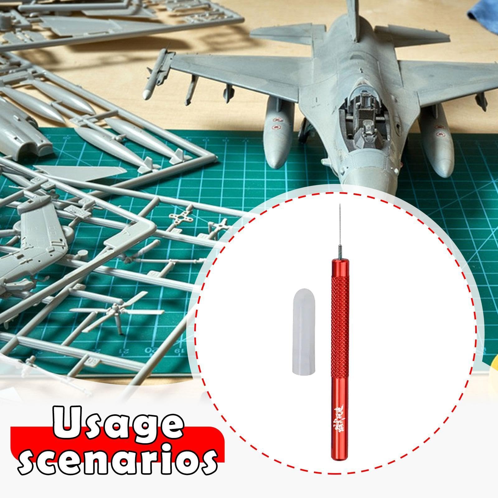 Präzisions Kleberauftragsstift Aus Metall mit Feiner Spitze für Filigrane Arbeiten für Modellbau Schulprojekte Und Hobbybasteln, Rot