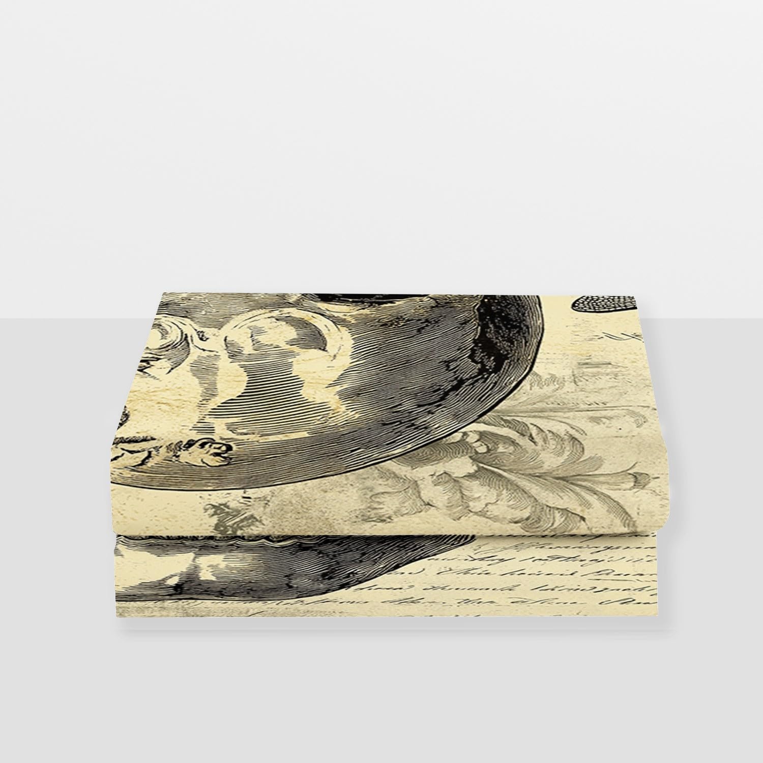 Lenzuolo con angoli 160 x 200 cm Teschio in stile gotico Biancheria da letto 3 pezzi con angoli stampati Colore Lenzuolo Lenzuolo con angoli extra profondo con federe