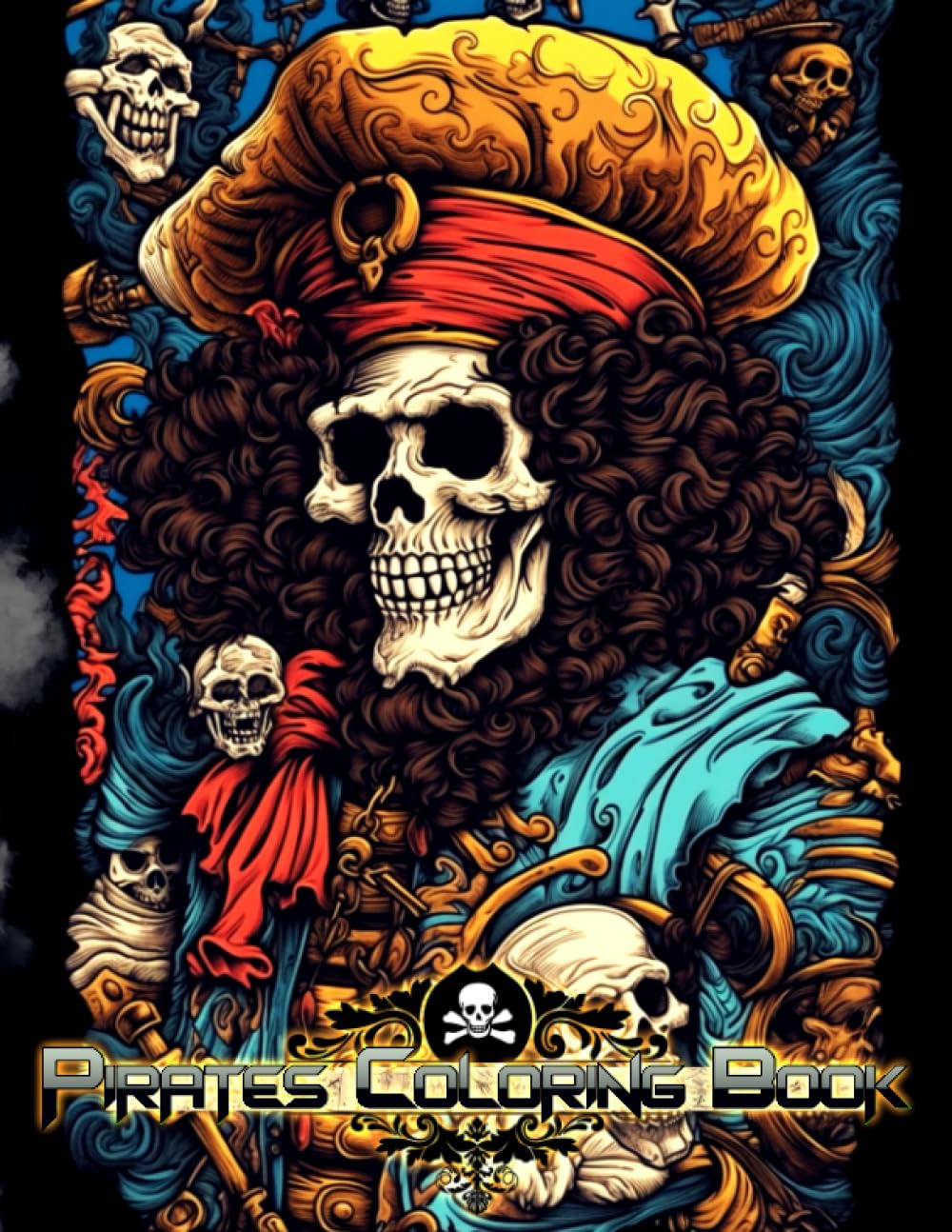 Pirates Coloring Book: Adult, Teens and Kids 8+ Coloring Book, 40 Pages, Amazing Detailed, Cool, Though, Rough, Looking Pirates, Unleash Your