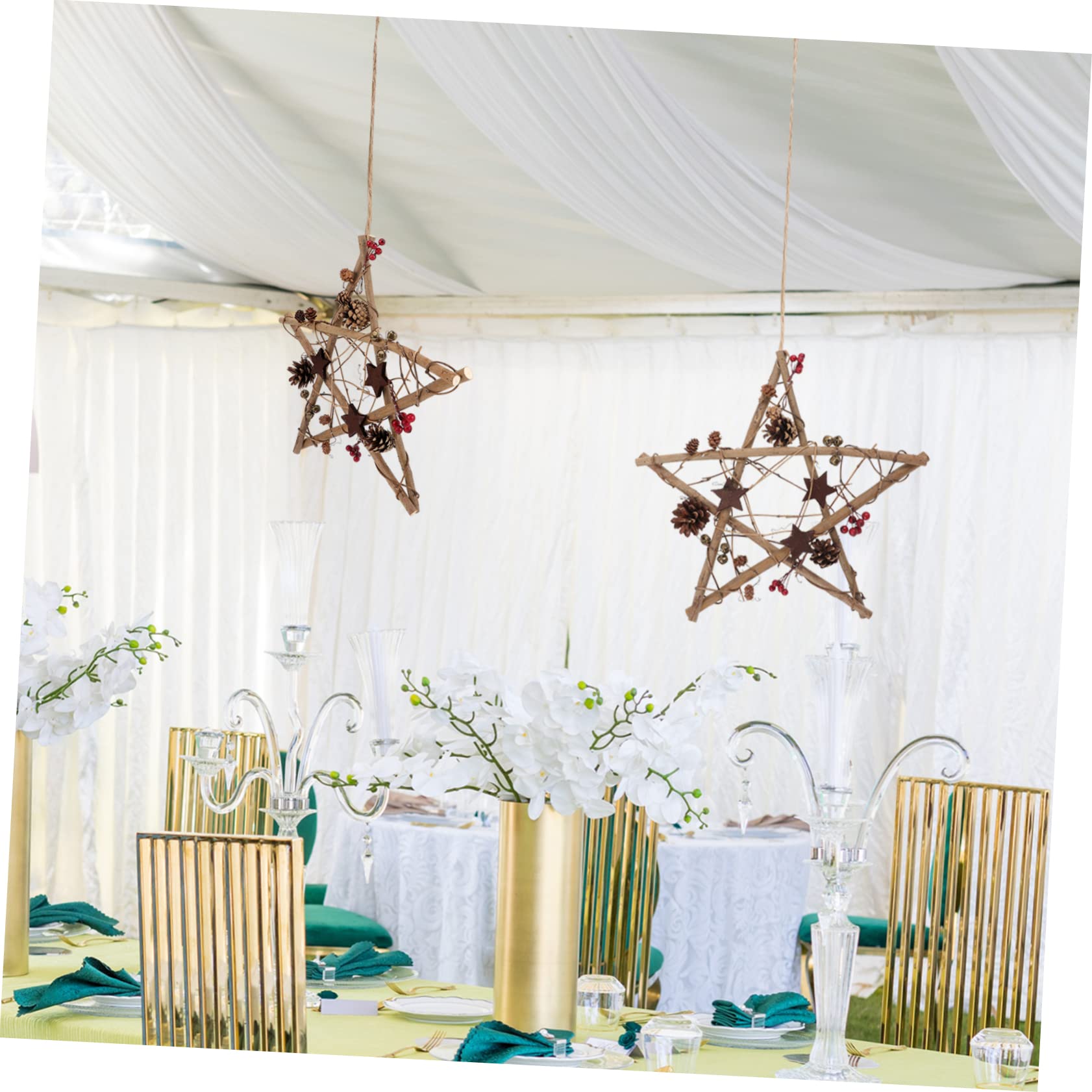 COLLBATH Decorazioni Per Albero Di Natale Forma Di Stella Addobbi Natalizi Da Appendere in Materiale Resistente Per Feste e Decorazioni Natalizie