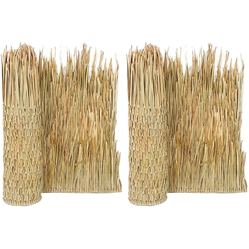 Forever Bamboo Eco-Friendly Mexican Thatch Roll Pack of 2, Hand-Woven Palm Leaf Roll for DIY Projects, Duck Hunting Camo Mesh, Palapa Thatch Roofing for Tiki Bar, Patio Umbrella, 35 Inch × 8 Feet