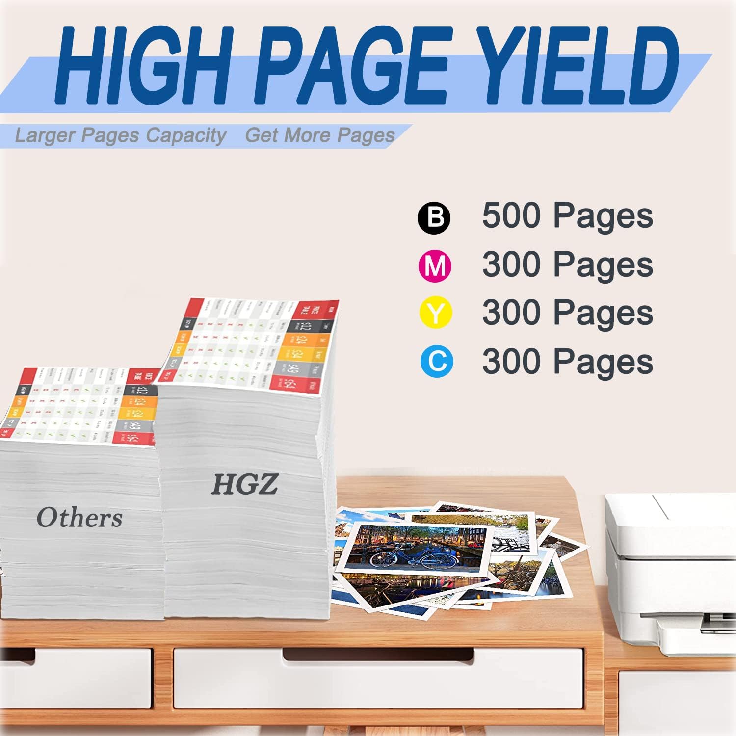 HGZ Compatible Ink Cartridge Replacement for Canon PGI-220 PGI220 CLI-221 CLI221 Used for PIXMA MP560 MP620 MP620B MP640 MP980 MP990 MX860 MX870 (6 Cyan, 6 Magenta, 6 Yellow, 18-Pack)