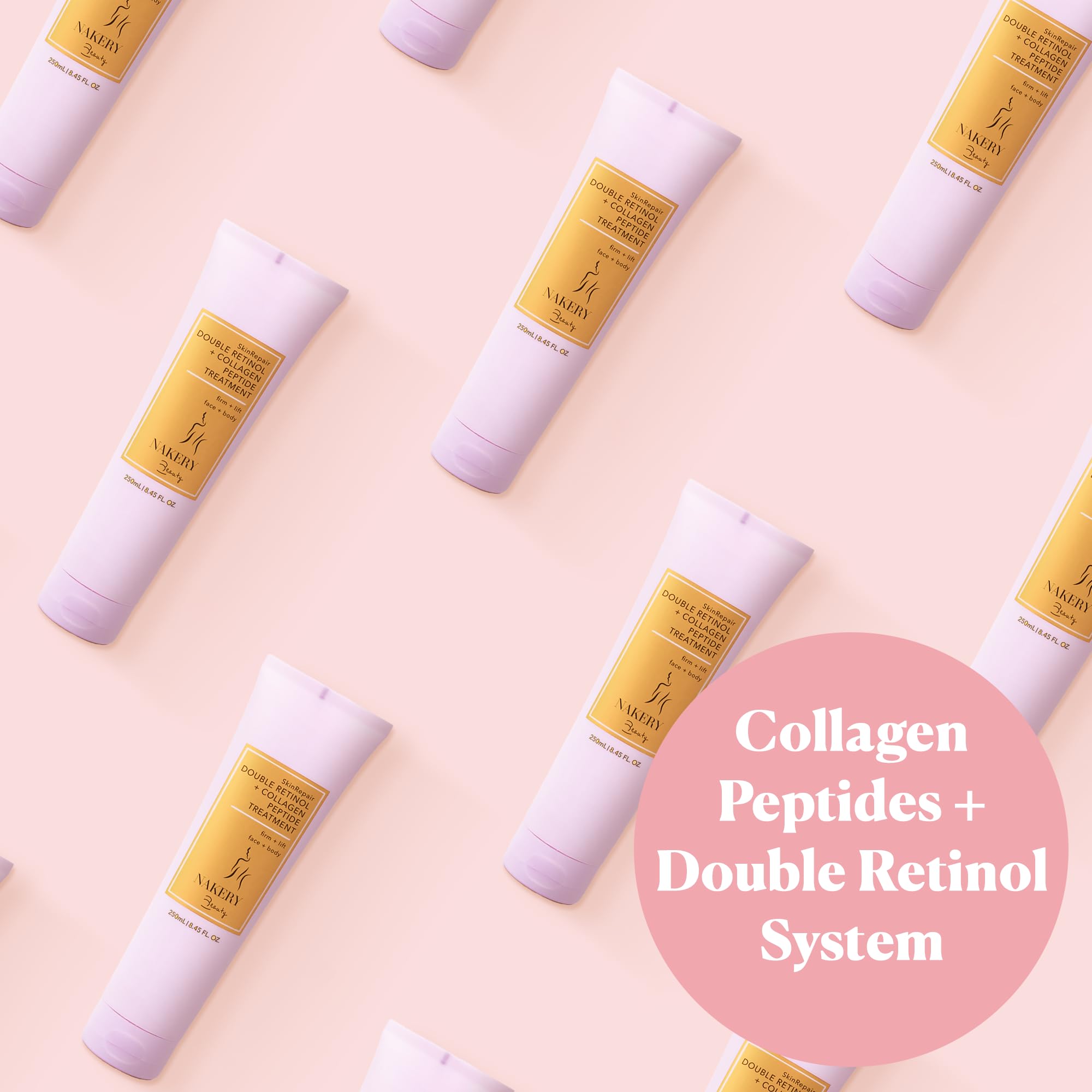 Nakery Beauty Retinol Cream - Krem do twarzy z retinolem i kolagenem - Kolagenowy krem do twarzy dla wszystkich rodzajów skóry - Krem z kwasem hialuronowym z kolagenem retinolem przeciw zmarszczkom