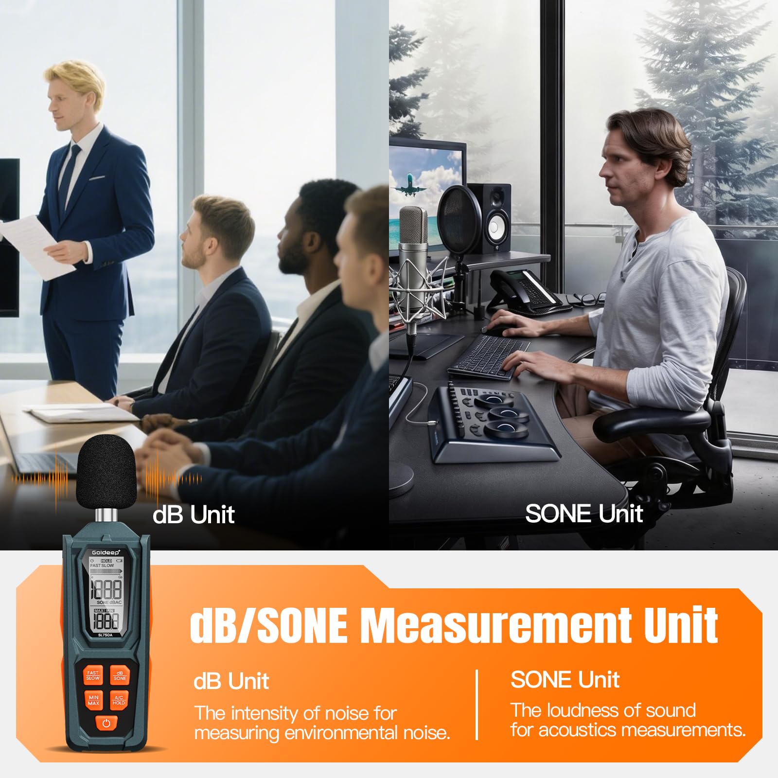 Goldeep SL750A Sound Level Meter - Orange -5 Goldeep SL750A Sound Level Meter - Orange -5