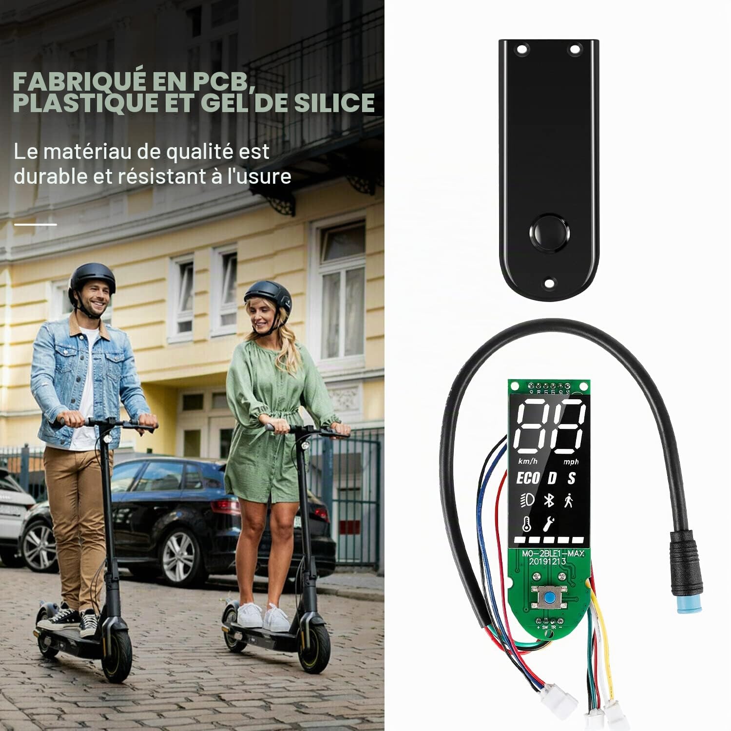 Tableau de Bord avec Couvercle Remplacement imperméable Compatible avec Segway ninebot G30 Max Scooter électrique