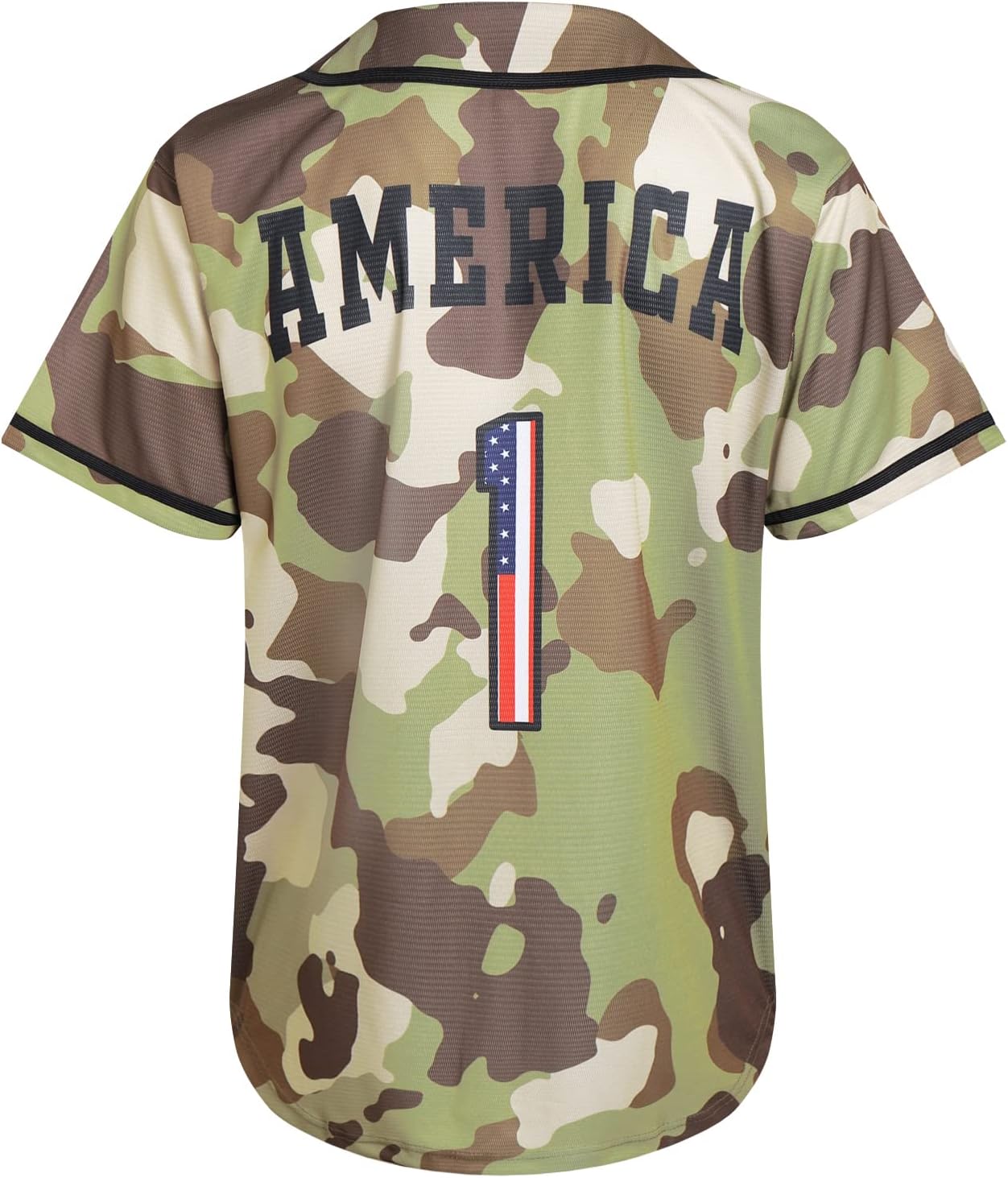Pullonsy Adult American Flag Patriotic Baseball Jerseys Style Shirts for Men USA Eagle Outfits