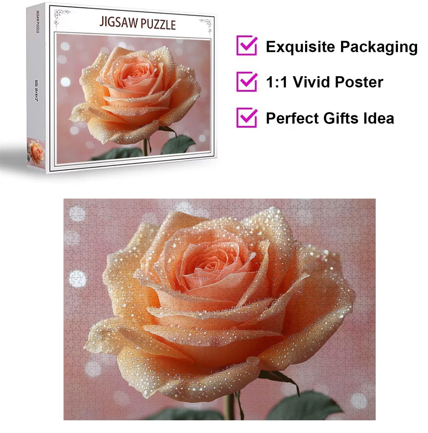 5000 sztuk puzzli dla dorosłych, gry rodzinne, roślina róża, n-875