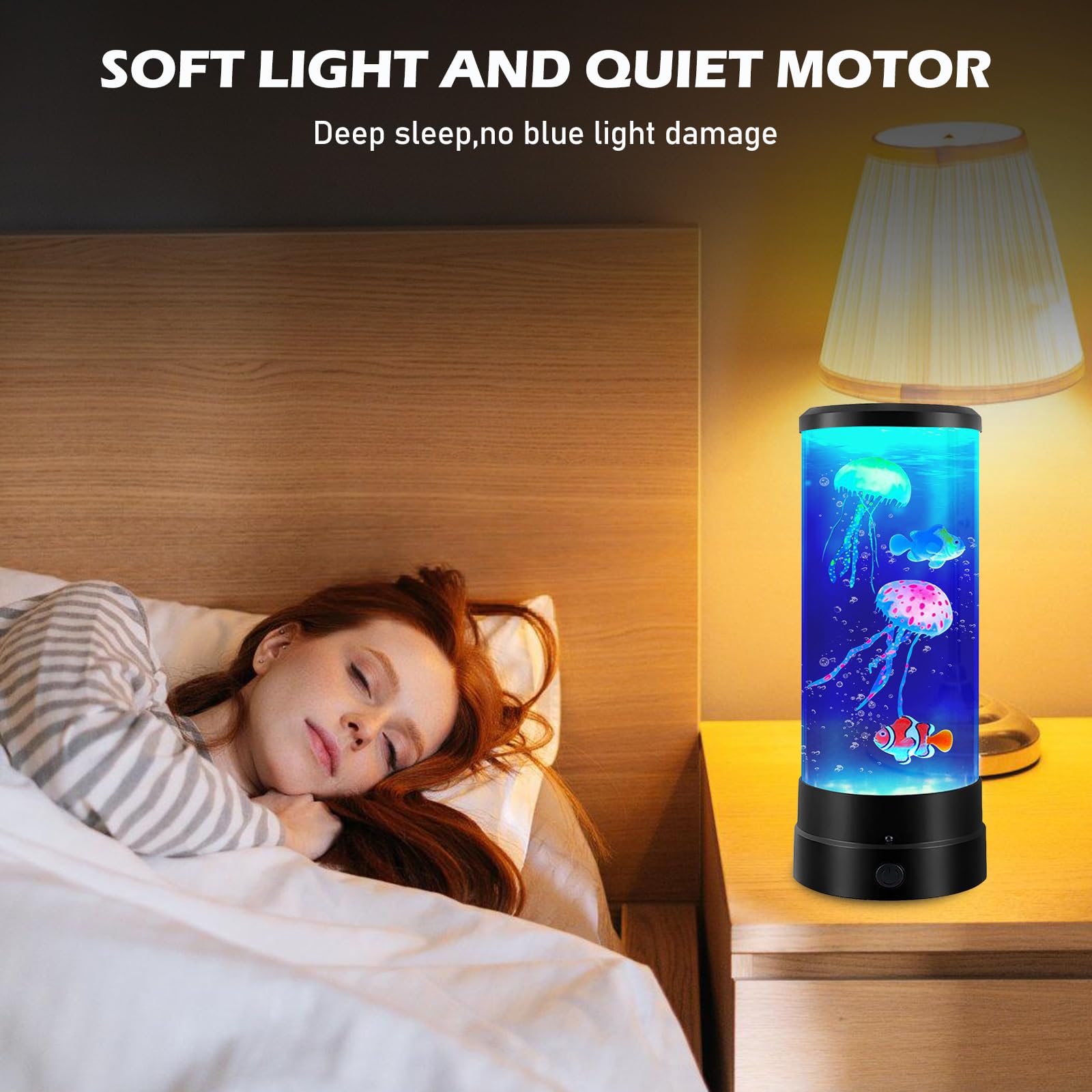 BORDEAG Quallen Lampe, Quallen Lavalampe Mit 17 Farben 4 Lichtmodi Fernbedienung, Jellyfish Lamp, Quallen Aquarium Lampe, Lavalampe, Fantasy Quallen Lavalampe Für Büro Zuhause Deko