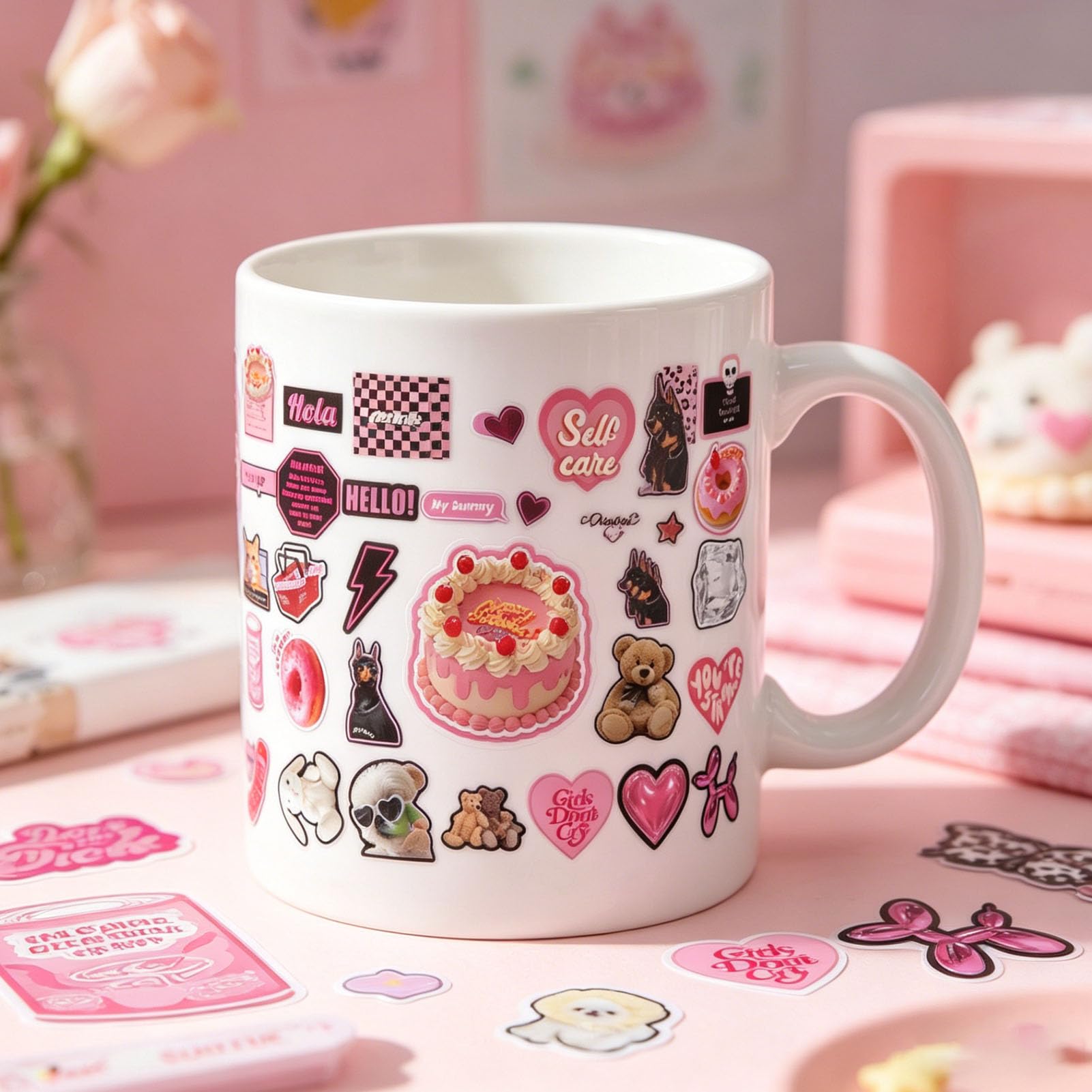 PINK K-Pop Set di Articoli per Fan: Kit Regalo BP per i Fan Del Kpop - Set di Merchandising - Regalo per Blink JUMP Portachiavi Bracciale Borsa Cordino Foto Biglietti e Altro Ancora (Black)
