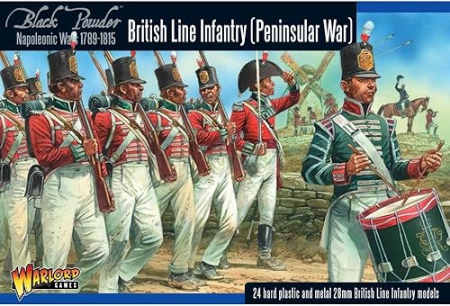 Miniatura 1 de Polvo negro Línea Británica Infantería Guerra Peninsular Militar Wargaming Modelo Kit de plástico