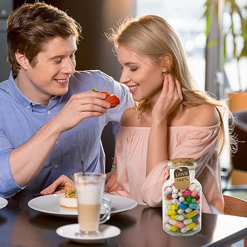 Miniatura 7 de Calonge Linda cápsula DIY carta mensaje en una botella de vidrio, notas encantadoras regalos para parejas para él, su novio, novia, mamá,