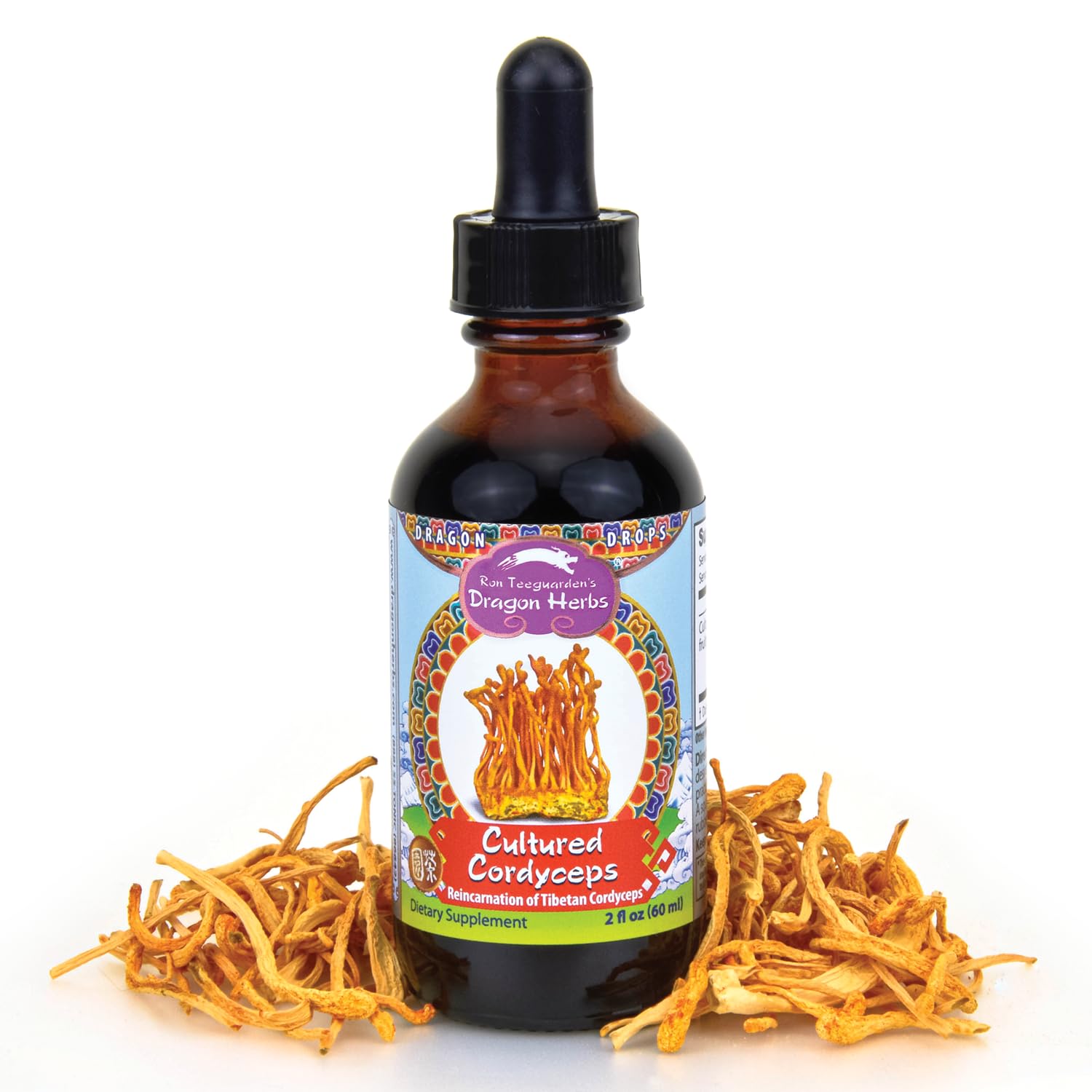 - Dragon Herbs Cultured Cordyceps Drops Tibetan Wild Strain • Mushroom Supplement • Deep Rejuvenation, Lung & Brain Power, Stamina • Triple Extractions • Cordycepin • Vegetarian, 2 fl oz 60ml • Tincture