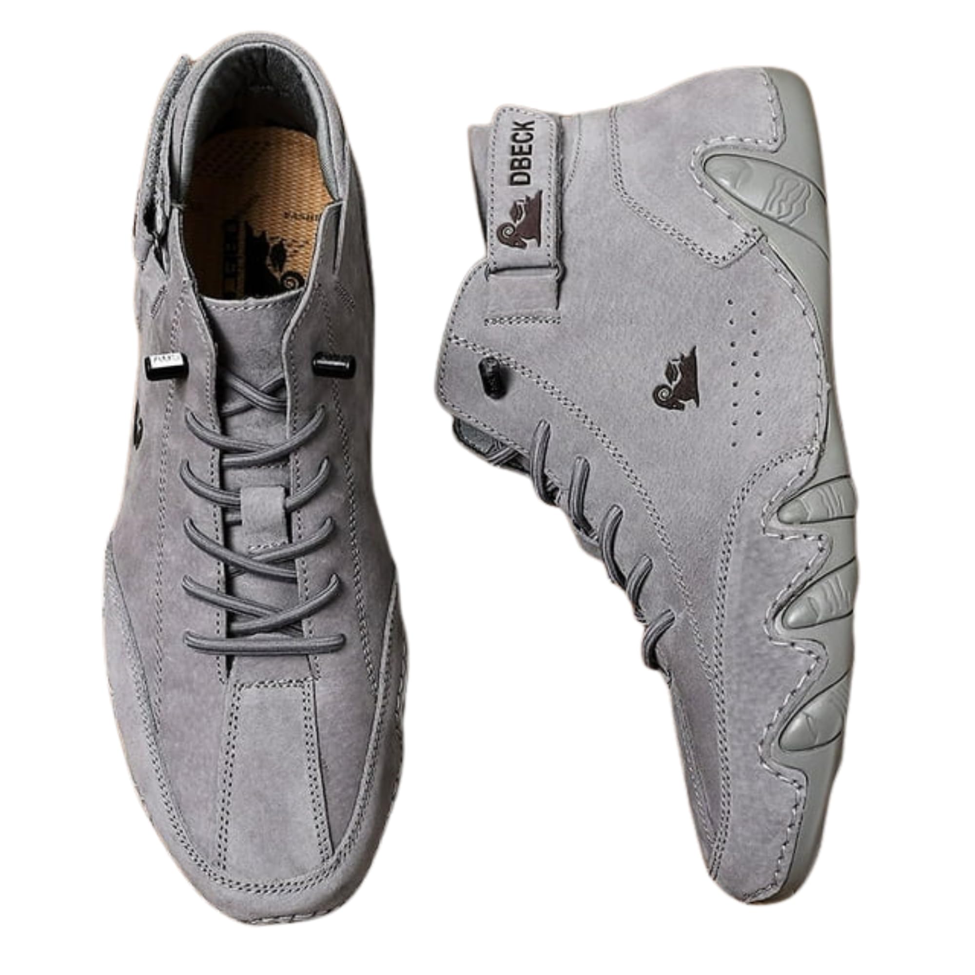 Zixer Mens Light Weight Mid Top Platform Fashion Synthetic Leather Sneakers | Sports, Casual Shoes for Mens | Ankle Lace-Up Footwear for Men or Boys | Size- 9 (Grey) (B0D5H4651F) Amazon Price History, Amazon Price Tracker