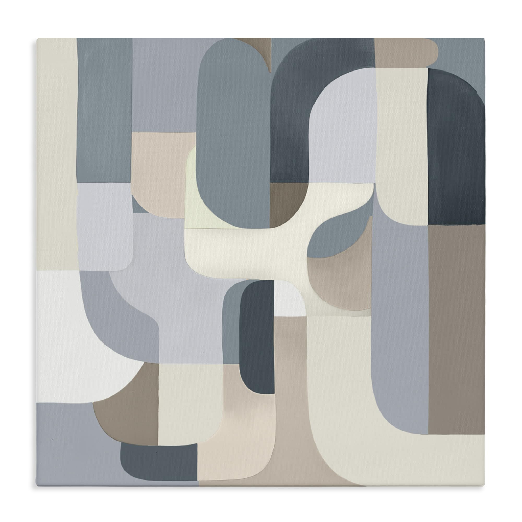 Stupell Industries 'Bauhaus Blue Curves', Canvas Art, 30 x 30, Ready to Hang Picture Décor, USA Made, By Artist Annabelle Hall