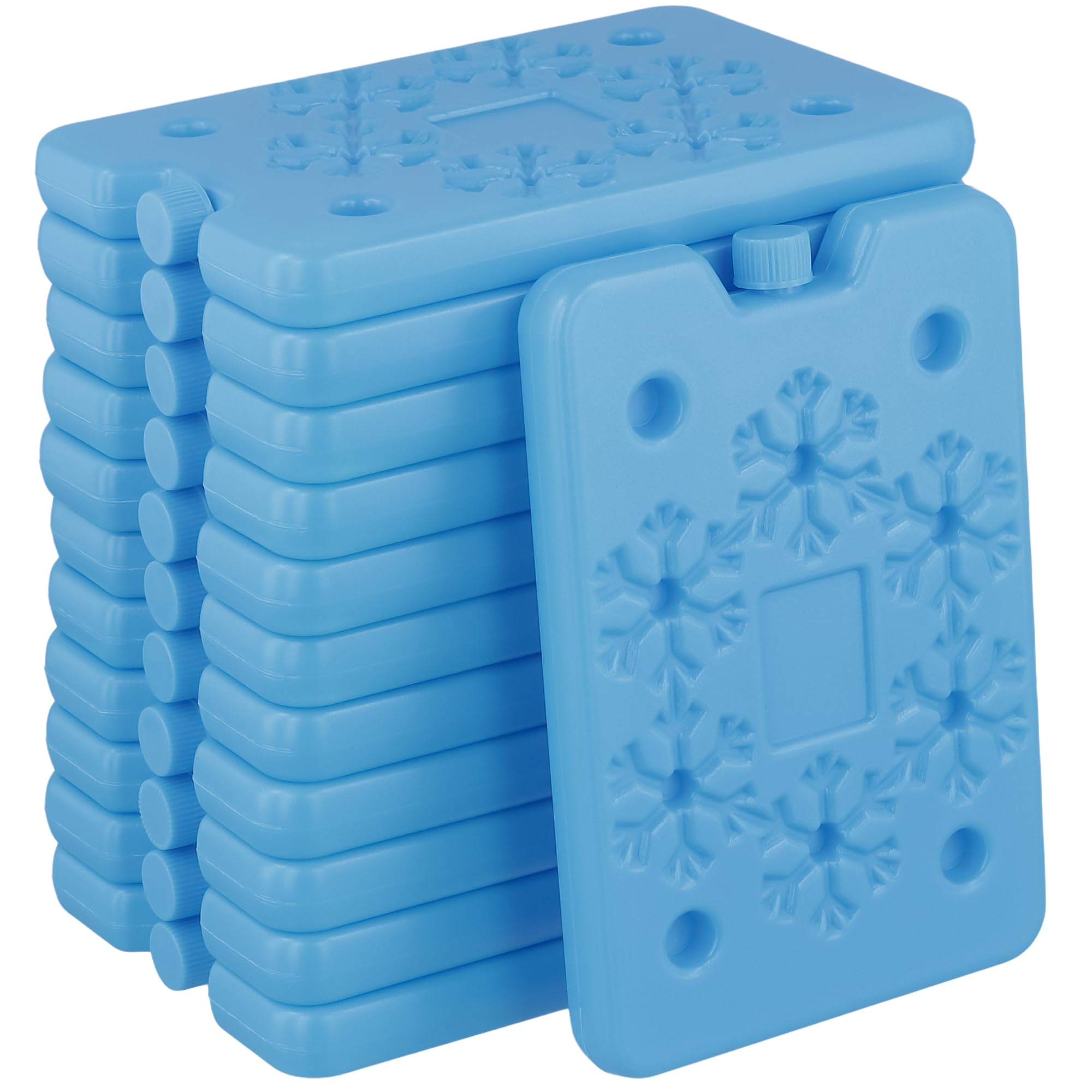 12 sztuk wkładów chłodzących 200 ml, 16 x 11 x 1,5 cm elementy chłodzące z HDPE w kolorze niebieskim, wielokrotnego użytku do torby termicznej i lunchboxu