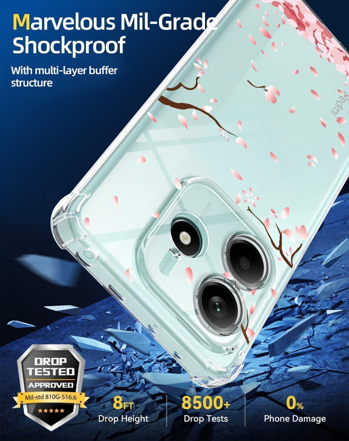 Coque Xiaomi Redmi 14C Avec Cordons - Housse Transparente Antichoc, Verre Trempé Inclus, Stylet, Bandoulière Réglable