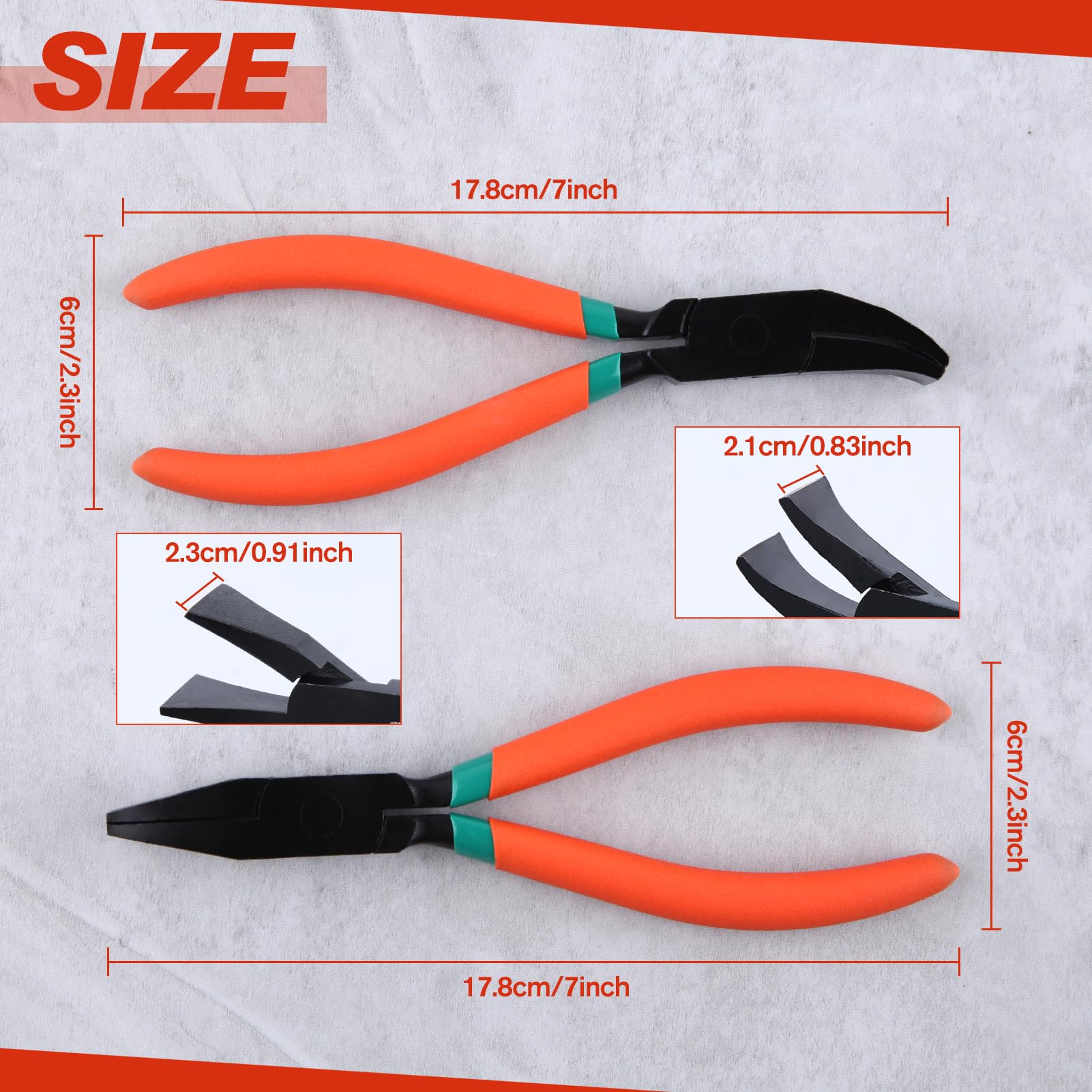 SPEEDWOX 2PCS 7-Inch Metal Hand Seamer Hand Seamers Sheet Metal Bending Pliers Set Sheet Seamer Form Edge Seamers Seaming Plier for Bending and Flattening Sheet Hand Tool - Image 2
