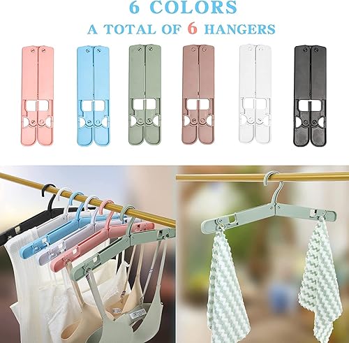 Miniatura 4 de Perchas plegables de viaje para pantalones ligeras y duraderas no deformables se adapta a todas las prendas y calcetines la toalla se puede plegar