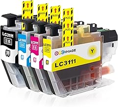GPC Image Compatible Brother LC3111-4PK Ink Cartridges, 4 Color Set, Compatible with Brother LC3111, Remaining Amount Display Function, Individually Packaged, Large Capacity
