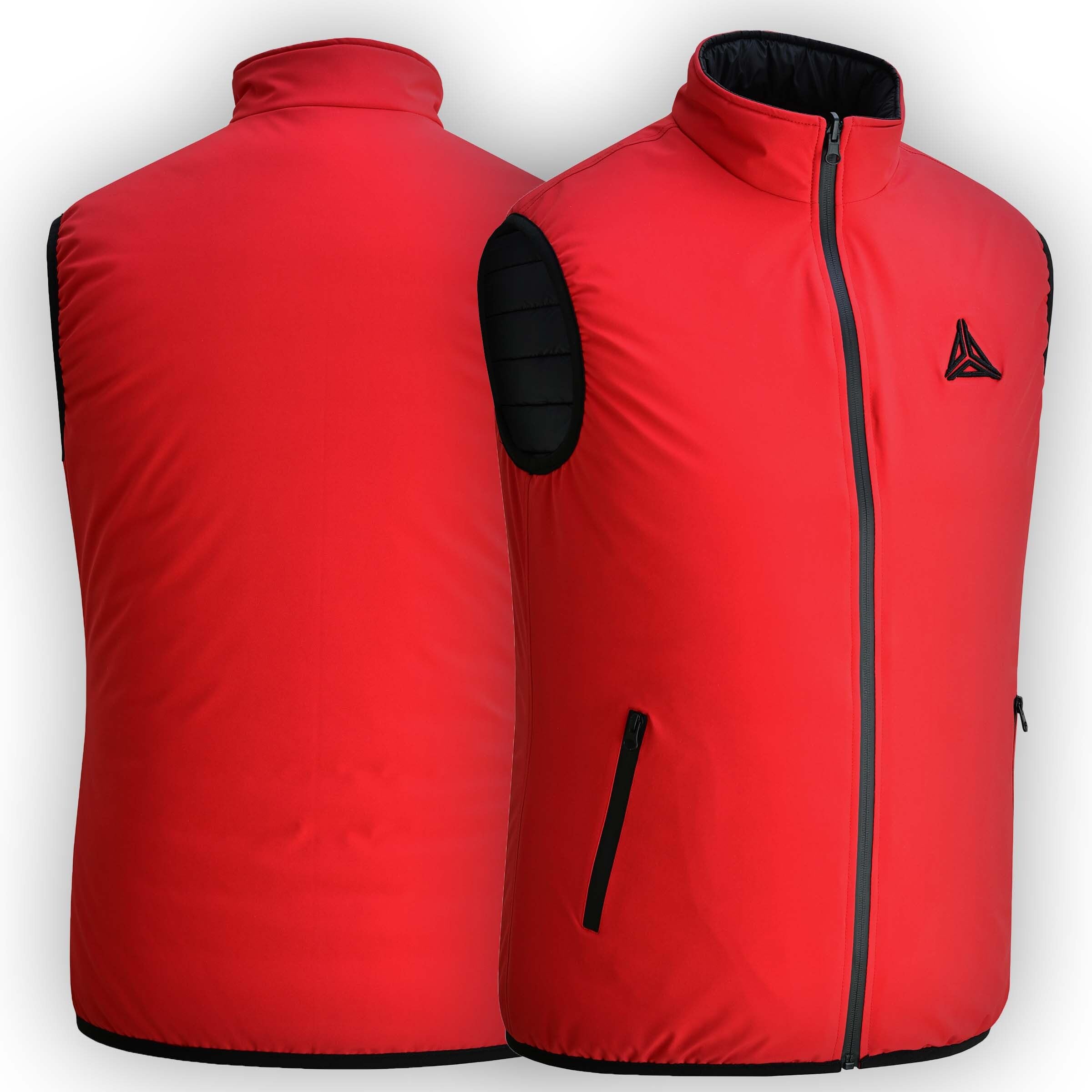 Ambick Gilet Capispalla da Uomo - Gilet Imbottito Piumino Trapuntato Reversibile e Ripiegabile da Uomo, Gilet da Golf da Uomo a Due Vie con Chiusura a Cerniera Impermeabile