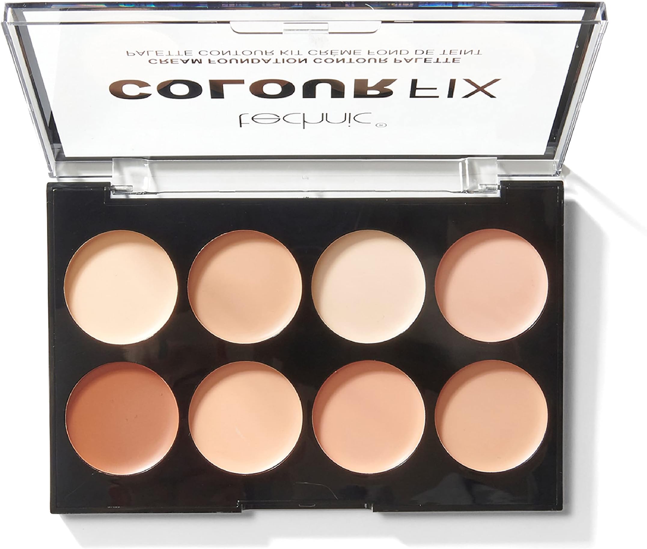 Colour Fix Cream Foundation Contour Makeup Palette - 8 Highly Pigmented, Creamy Shades To Conceal, Contour, Shape & Define Your Features. The Matte Fomulation Blends Well with Colour Options for All Skin Tones For Long Lasting Professional Coverage. Suitable For Beginners. 8 x 3.5g