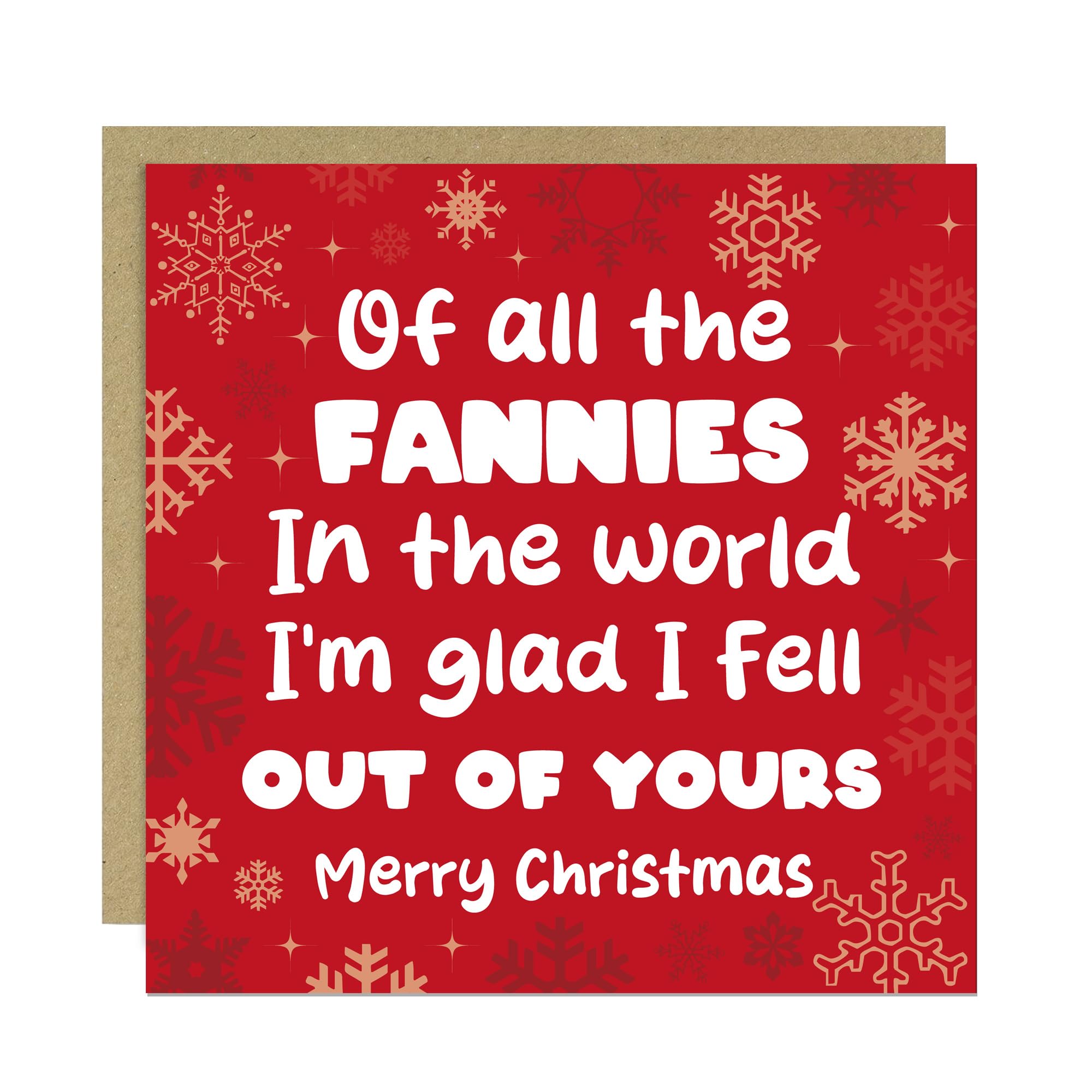 RED OCEAN Funny Christmas Card For Mum Rude Card From Son Daughter Humorous Greetings Cards For Mum Novelty Joke Xmas