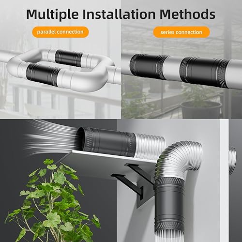 Miniatura 7 de ONVEAN Ventilador de conducto en línea de 4 pulgadas con controlador de velocidad, ventiladores en línea mejorados, ventilador de conducto de escape