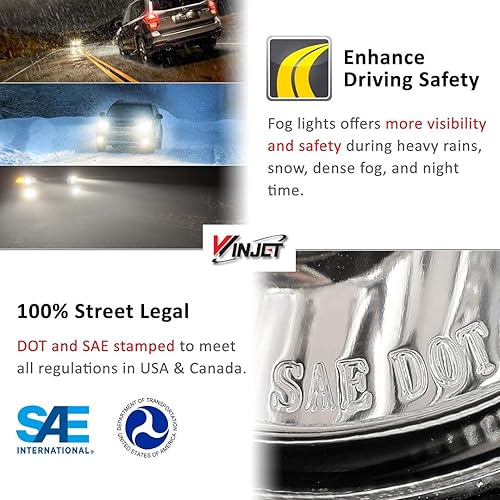 Miniatura 3 de Winjet compatible con 2002 2003 2004 2005 2006 2007 2008 2009 Chevrolet Trailblazer 2003-2008 Isuzu Ascender luces antiniebla de conducción