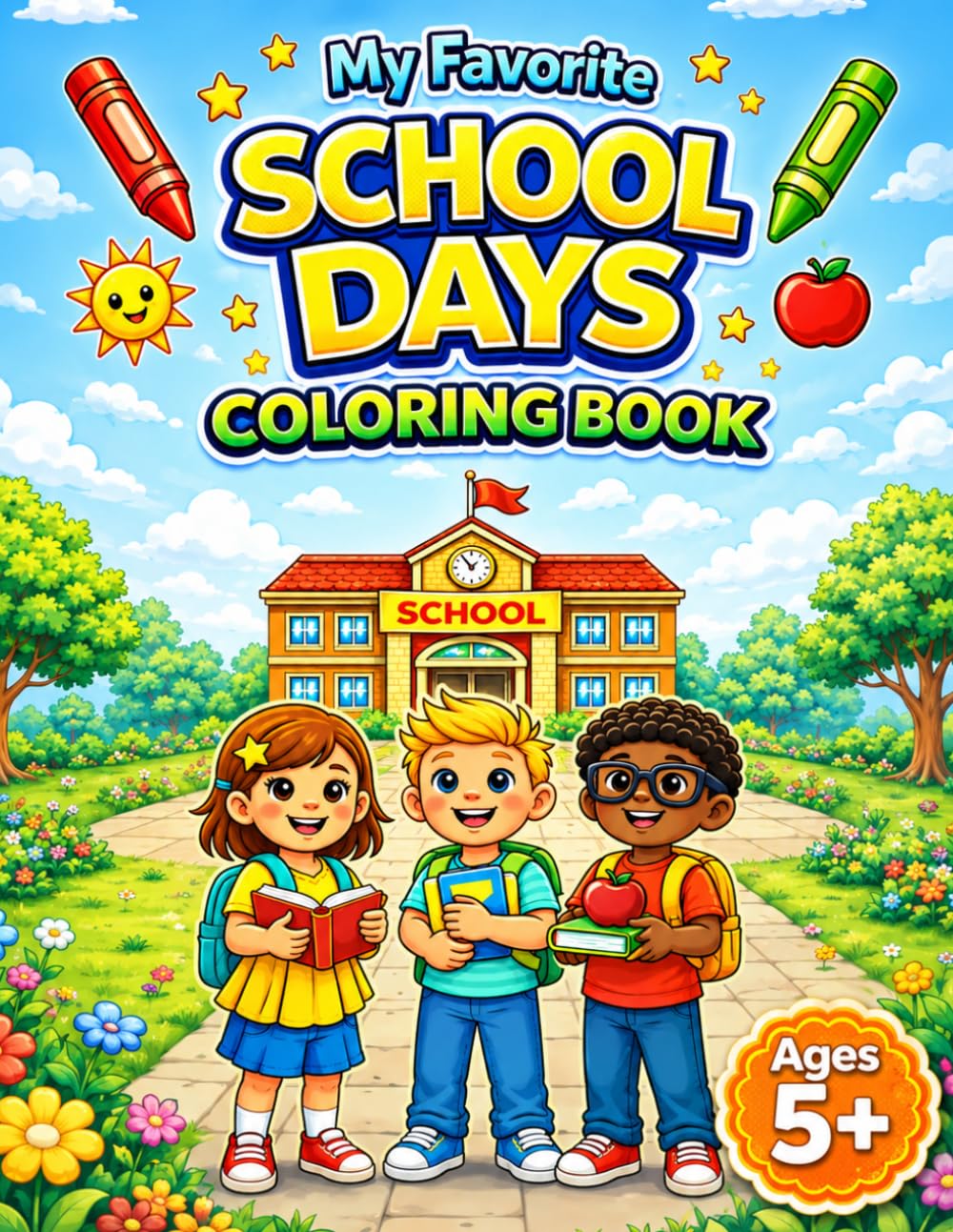 My Favorite School Days Coloring Book for Ages 5+ (My Favorite Everyday Adventures Coloring Books)