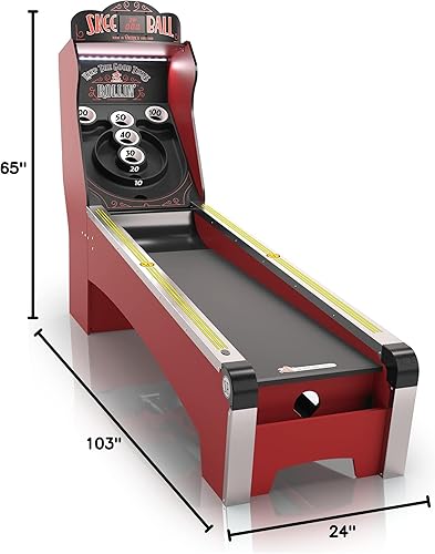 Vista 10 de Skee-Ball Deluxe - una máquina de juego de mesa de arcade para el hogar, sótano y salas de recreación - Diversión clásica nostálgica en familia