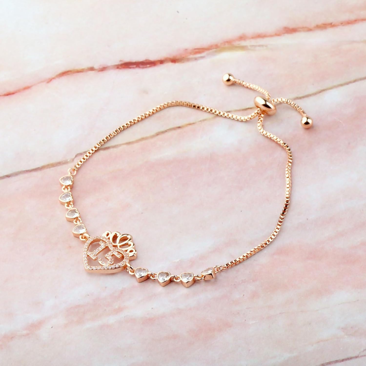 FEELMEM Quinceanera 15 Quince Anos Princess Crown Charm Bracelet Happy 15th Birthday Gift - Image 7