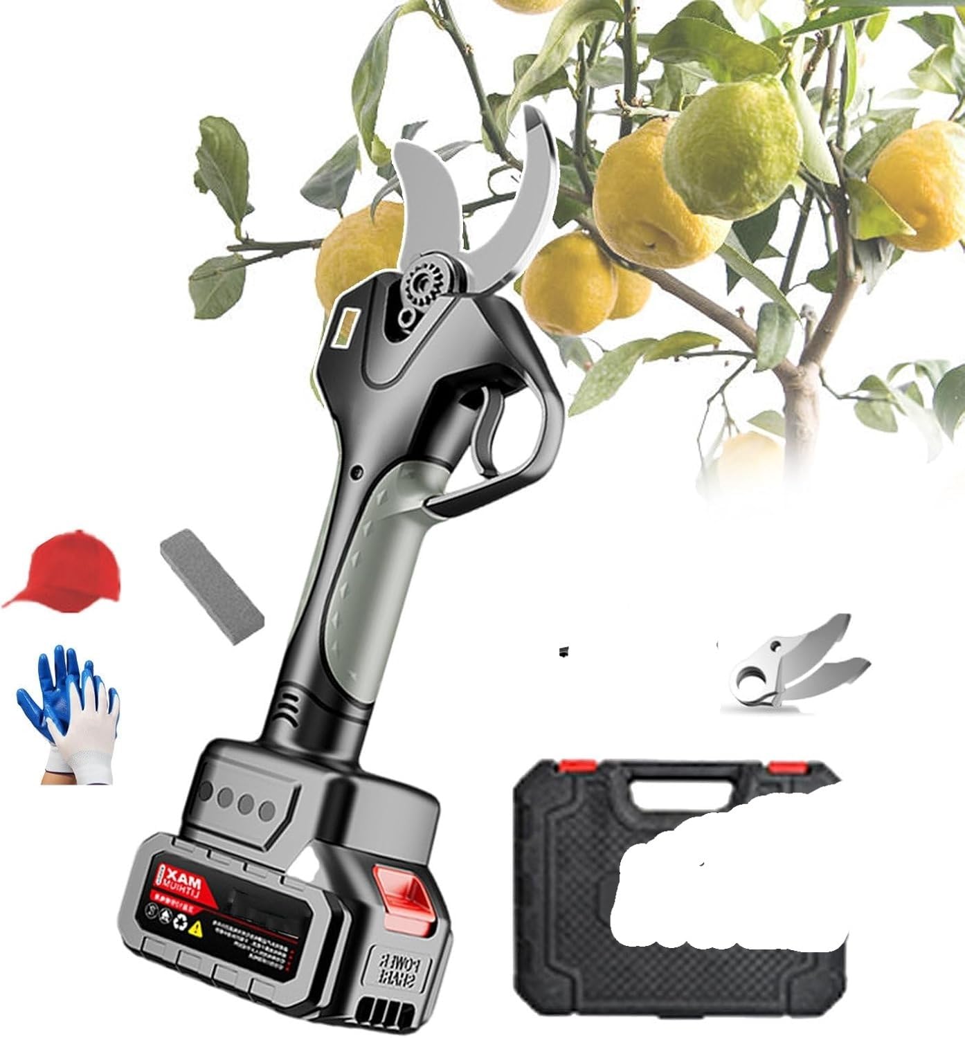 Xdgsdrdf One Color 21V Garden Pruning Shears With Lcd Display Screen