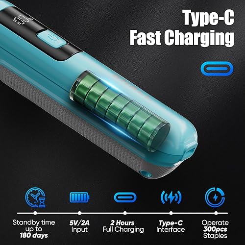 Miniatura 4 de SHALL Soldador de plástico, kit de soldadura de plástico inalámbrico con 200 grapadoras, kit de soldador de plástico recargable por USB con bolsa de