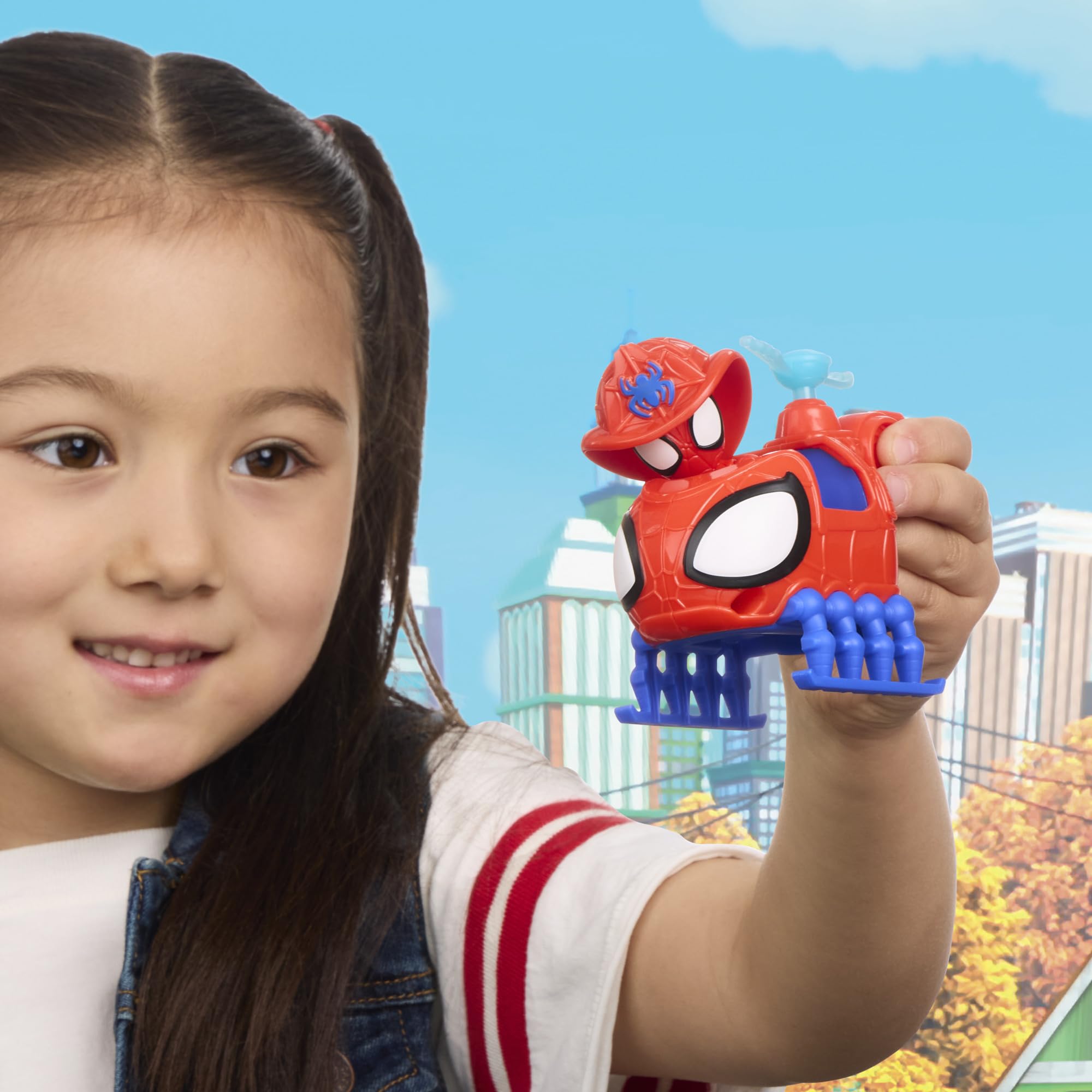 Hasbro Marvel, Spidey e i Suoi Fantastici Amici, Camion dei Pompieri Rescue-Webs, Action Figure e Veicolo