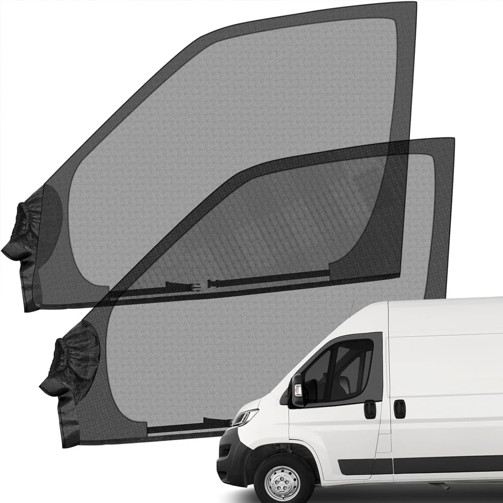 BBASDF Side Window Insect Screen for FIAT Ducato/Peugeot Boxer/Citroen Relay 2006-2025, Car Insect Net for Front Doors, Protection Against Mosquito Breathable for Outdoor Camping Travel
