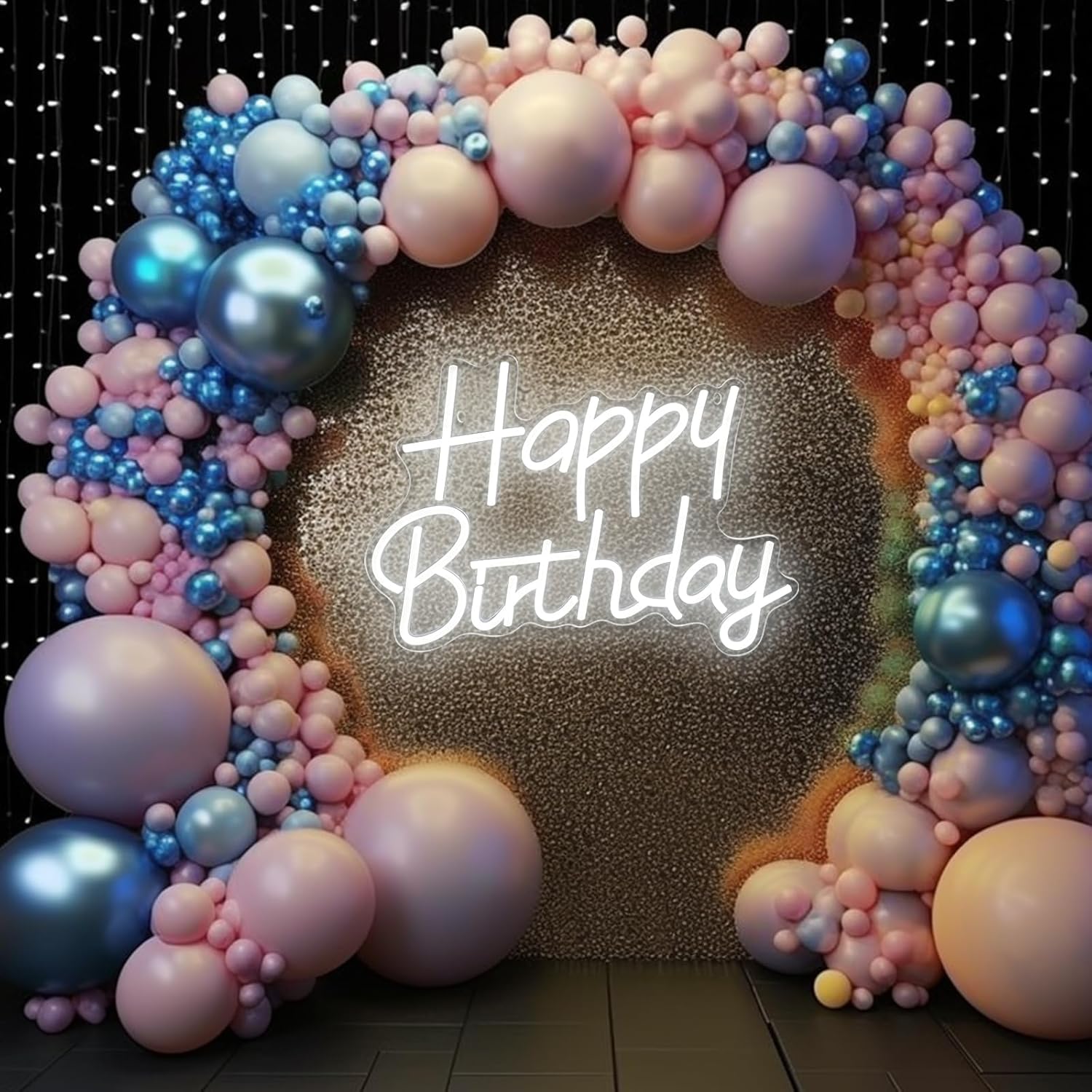 Happy Birthday Neon Signs for Party Decor Dimmable LED Birthday Neon Light for Wall Decor Light Up Happy Birthday Led Signs for Backdrop Birthday Any Ages Bday Celebration Decoration, White - Image 3