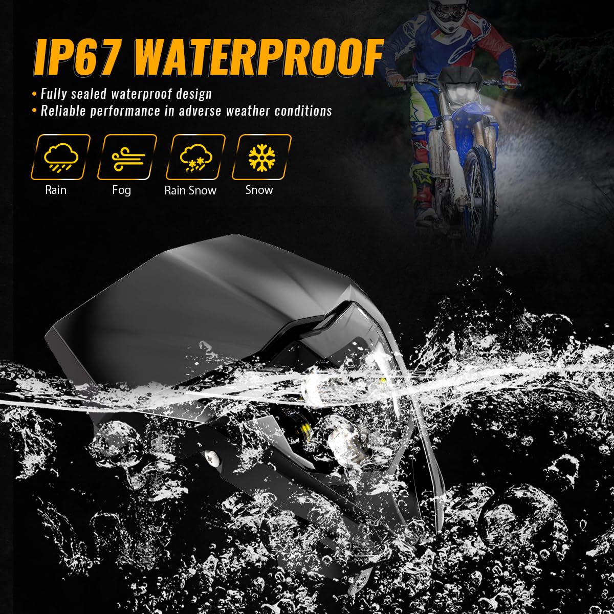 Yamaha Yz450f Accessories AnXin Universal LED Dirt Bike Headlight