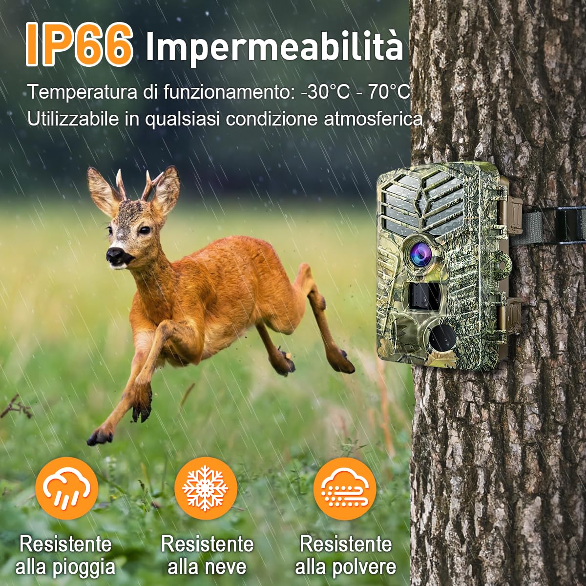 XTU Fototrappola WiFi 2.7K 48MP con Scheda SD 64GB,Fototrappola Notturna con 950nm IR LED Visione 120° Ultra Grandangolo,Velocità di Trigger 0,2S, Foto trappola per videosorveglianza Impermeabile IP66
