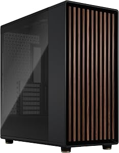 Fractal Design North XL PC Gaming Gehäuse – E-ATX Full-Tower | Charcoal Black mit 3x 140-mm-Aspect-PWM-Lüftern, USB Typ-C, bis 413 mm GPU-Platz, 420-mm-Radiator-kompatibel