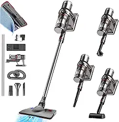 Aspirador sem Fio, Aspirador de Pó, 45000PA Aspirador Vertical, Aspirador de pó Leve com Reservatório de Agua, Adequado para Pelos de Animais/Carpetes/Pisos de Madeira
