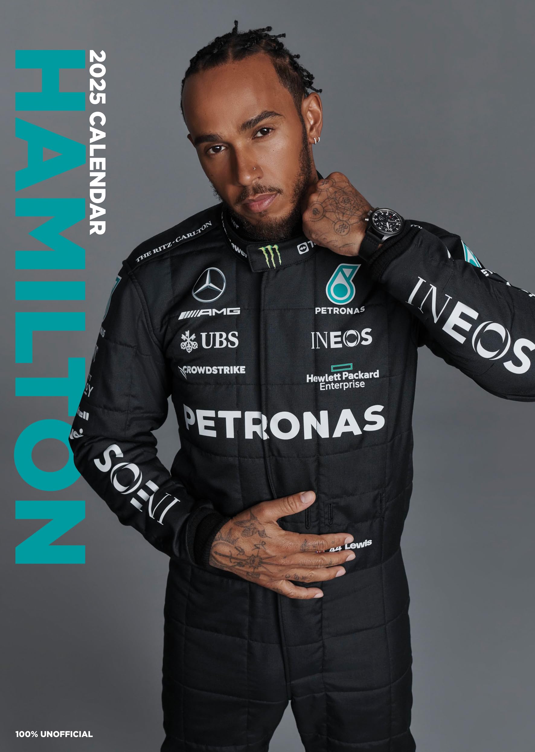 Hamilton 2025 A3 Sports Collection Wirobound Wall Calendar Ideal for a Birthday or Xmas Gift